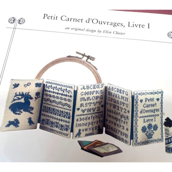 RARE With My Needle Petit Carnet DOuvrages Livre I Cross-Stitch Pattern By Ellen - Picture 3 of 4